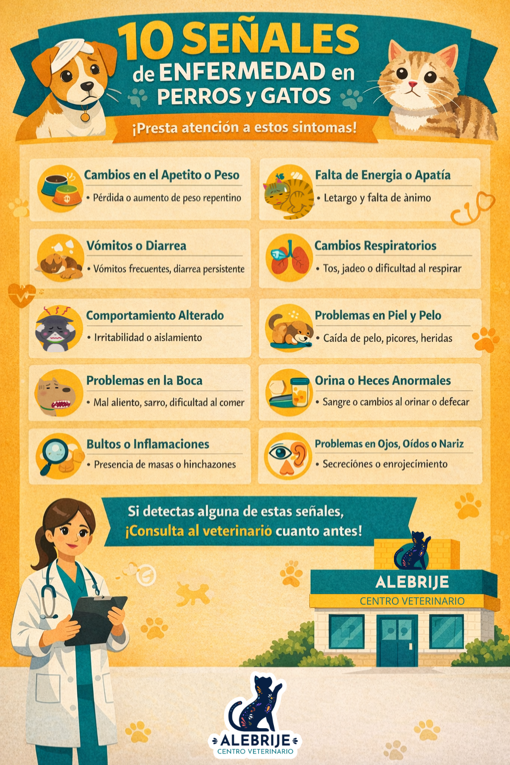 10 señales de enfermedad en perros y gatos guía veterinaria