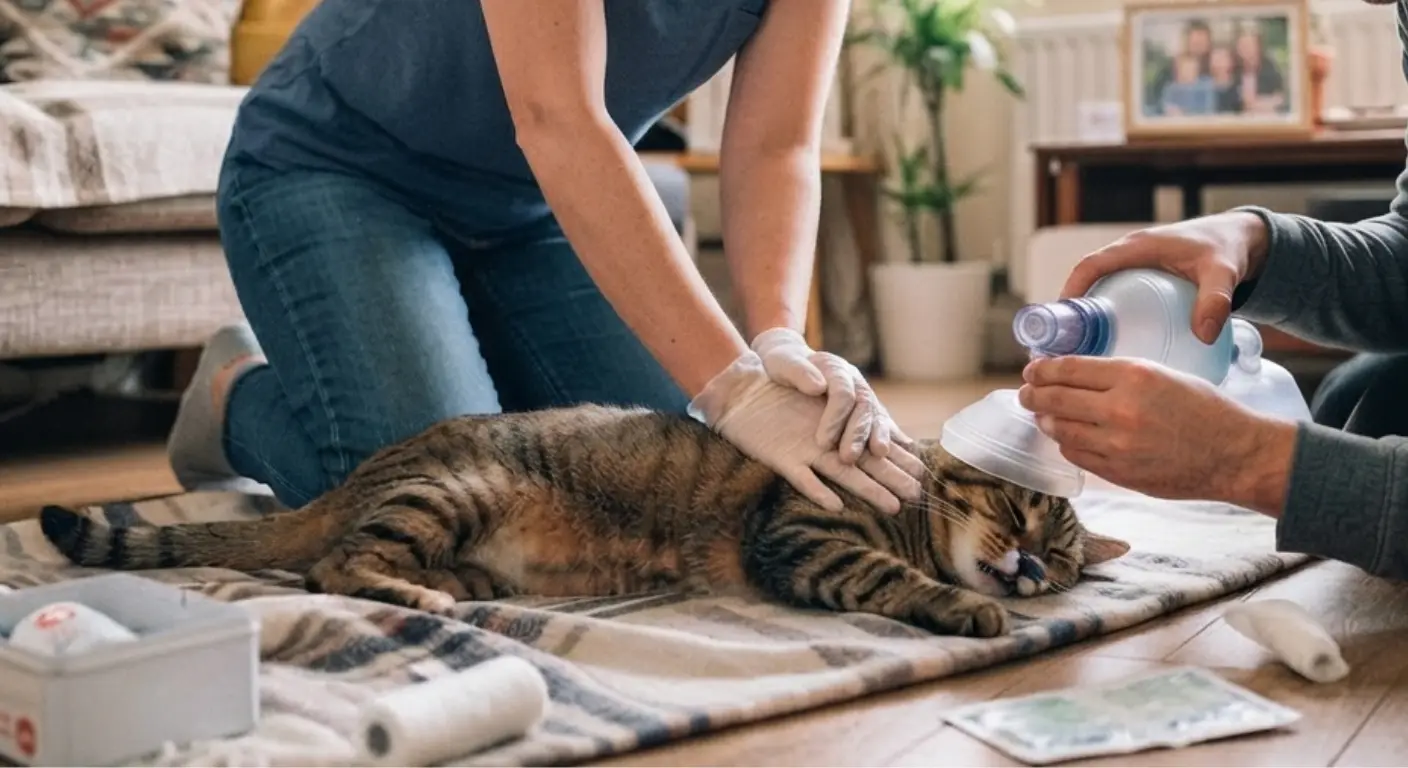 Primeros auxilios para perro y gato_ guía de urgencias por Alebrije Clínica Veterinaria en Badajoz - Reanimación cardiopulmonar (RCP)